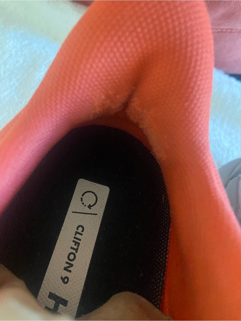 Hoka Clifton 7 Running Shoes in Bright Coral/Orange/Red Women’s Size 9 - Picture 12 of 16